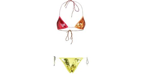 Oséree Microkini Sequin Bikini Set Lyst