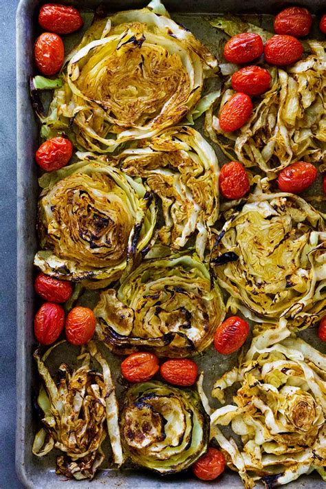 Place the wedges in a roasting pan. Roasted Cabbage with Tomatoes • So Damn Delish