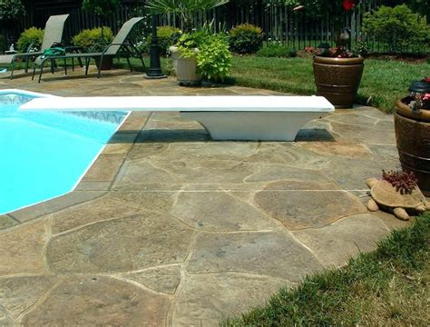 Image Result For Stamped Concrete Pool Surround Stone Pool Deck Stone Pool Deck Design