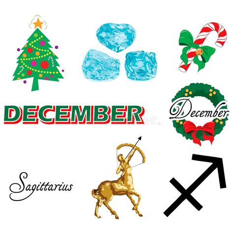 December Icons Stock Vector Illustration Of Mythology 29721735