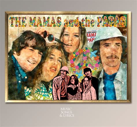 The Mamas And The Papas Watercolor Digital Postermusic Painting Room