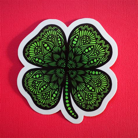 Four Leaf Clover Sticker Waterproof