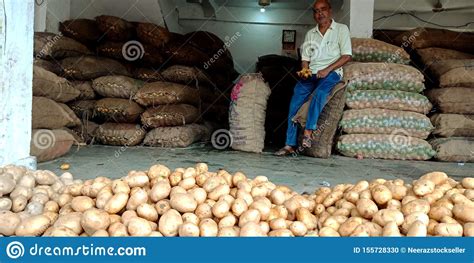 Wholesale Potato Storeroom At Agriculture Market India Editorial Image