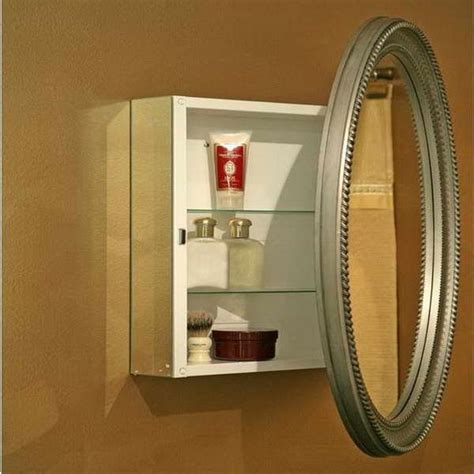 Oval Wall Medicine Cabinet With Light Brown Lighted Medicine Cabinet