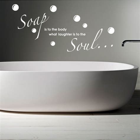 Soap And The Soul Bathroom Wall Quotes Words Wall Stickers Decal Murals