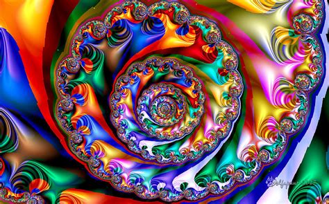 Bright Rainbow Spiral Digital Art By Peggi Wolfe Fine Art America