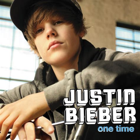 Carátula Frontal De Justin Bieber One Time Cd Single Portada