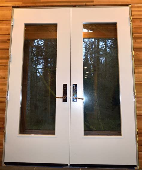 Standard Pre Hung French Door Non Warping Patented Wooden Pivot Door