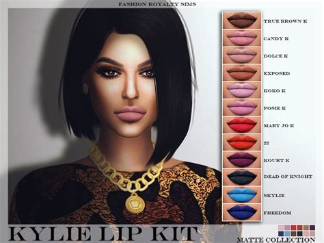 The Sims Resource Kylie Lip Kit Matte Collection