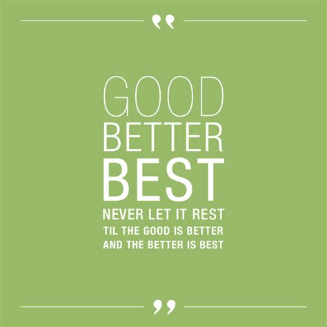 Good, better, best…never let it rest, until your good is better and your better is your best but it was attributed to tim duncan, a professional basketball player for the san antonio spurs. Pin by Casey Mac on My Father taught me ... | Goal quotes, Inspirational words, Quotes