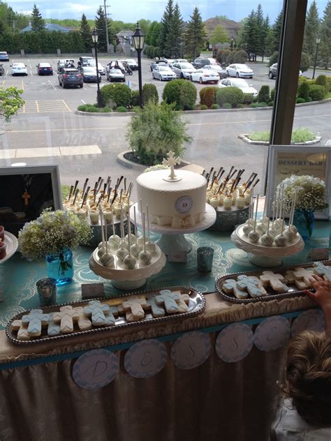 Confirmation Dessert Table By Three C Baking And Cie Table Decorations
