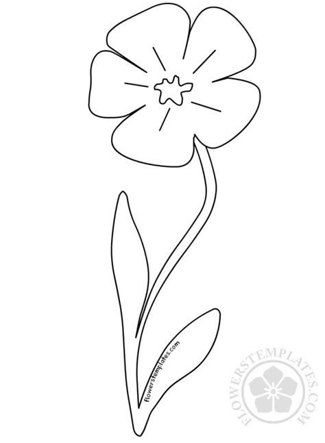 Flower With Stem Template Flowers Templates
