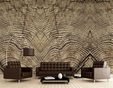 Papier peint imitation forêt de bambous. Papier peint imitation bois : importez de la chaleur dans ...