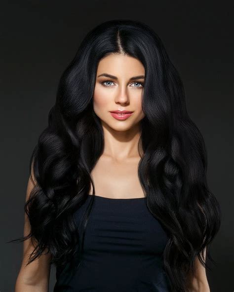 Jet Black One Tone Heir In 2021 Black Hair Pale Skin Dark Black