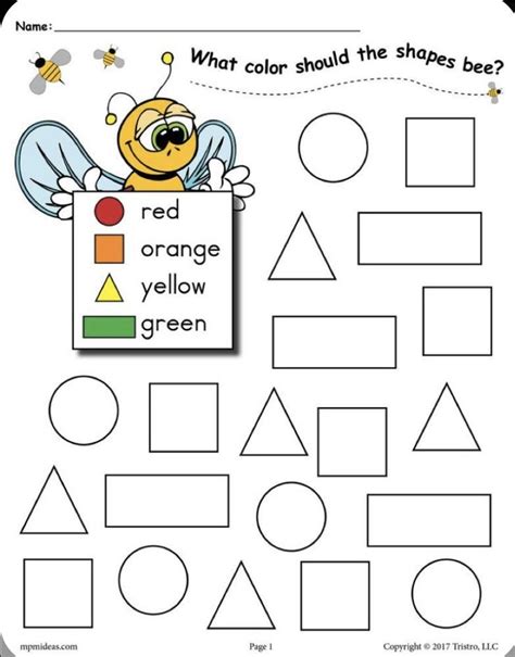 Pre K Shape Worksheets