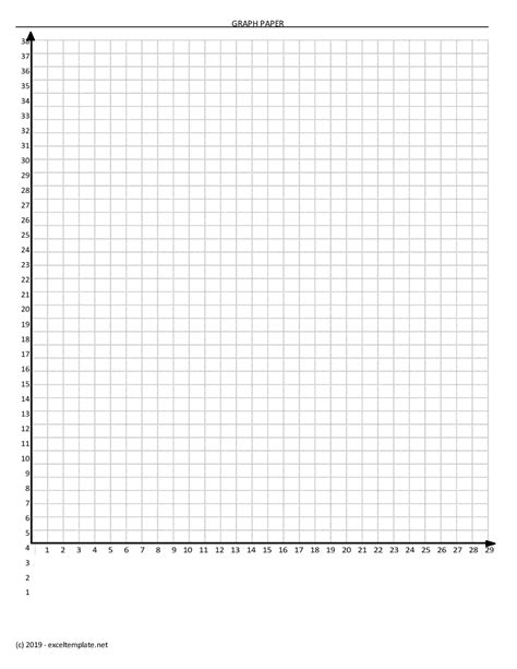 Graph Paper Horizontal With Numbers Printable Horizontal