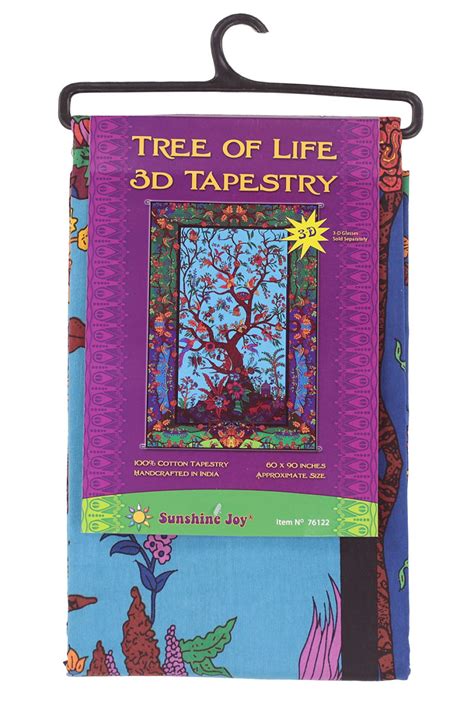 3d Colorful Tree Of Life Mini Tapestry 30x45
