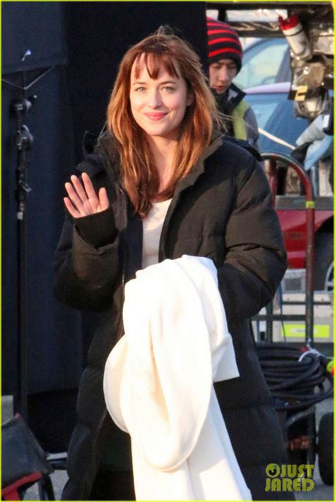 Dakota Johnson Bundles Up After Filming Fifty Shades Scene Photo