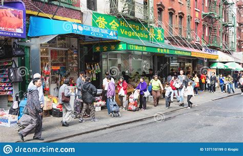 Mercados De La Comida En Chinatown En New York City Imagen De Archivo