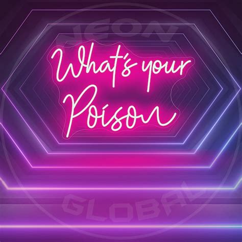 Whats Your Poison Neon Sign Wedding Neon Sign Party Etsy