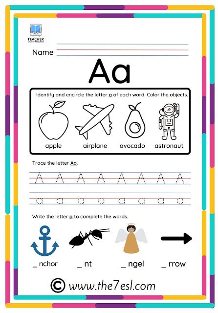 alphabet worksheets