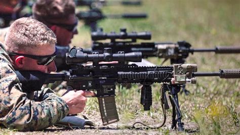 Marines Train On The New M38 Marksman Rifle Youtube
