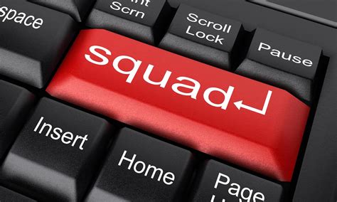 Squad Word On Red Keyboard Button 6057090 Stock Photo At Vecteezy