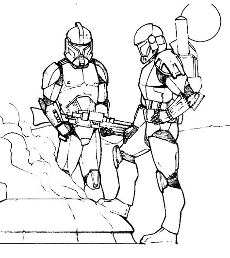 Star Wars Clone Trooper Coloring Page Free Printable Coloring Pages