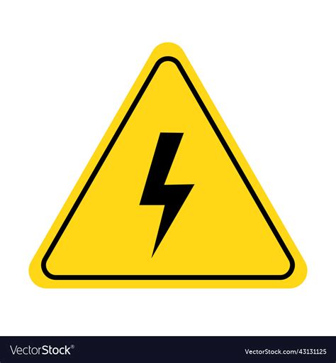 Electric Shock Danger Icon High Voltage Shock Vector Image