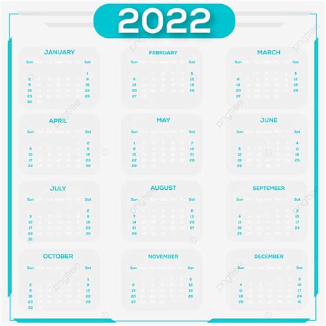 Desain Kalender 2022 2022 Kalenderfreier Vektor Kalender Design