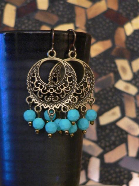 Turquoise Earring Chandelier Earring Dangle Earring Etsy