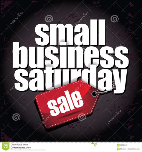 Small Business Saturday Layered Type Design Stock Vector Illustration