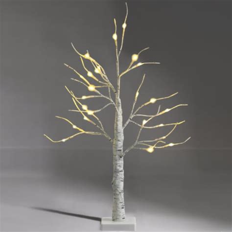 Costway 2ft Pre Lit White Twig Birch Tree Battery Powered For Christmas