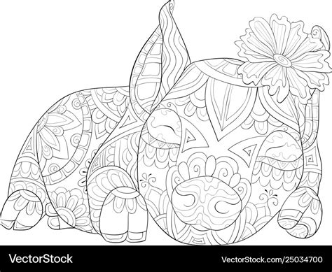 Pig Coloring Books Pages Mandala Style 134 Best Quality File