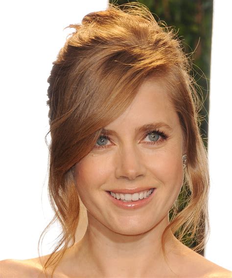 Amy Adams Long Straight Formal Updo Hairstyle With Side