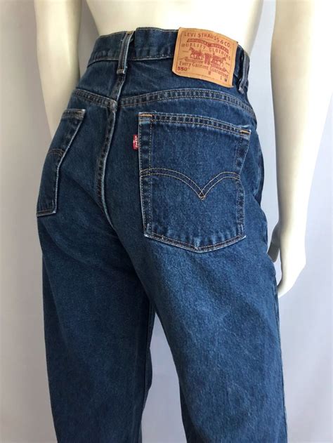 Vintage Women S 90 S Levi S 550 Jeans Relaxed Fit Tapered Denim L By Freshandswanky On