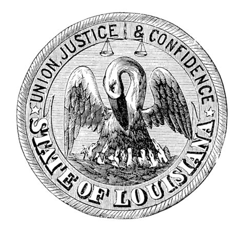 Royalty Free Vector Great Seal Of The State Of Louisiana Usa Vintage