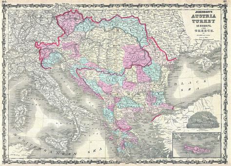 Austria has always been a powerful and proud nation. Austria Hungary Turkey Italy and Greece 1863 Johnson Map ...