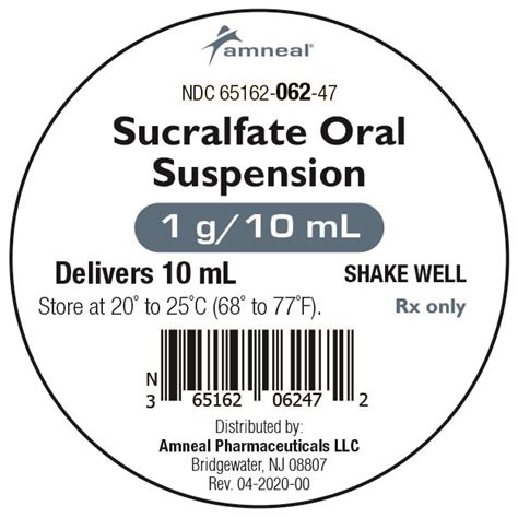 Sucralfate Amneal Pharmaceuticals Llc Fda Package Insert