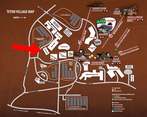 Map Of Teton Village The Hostel