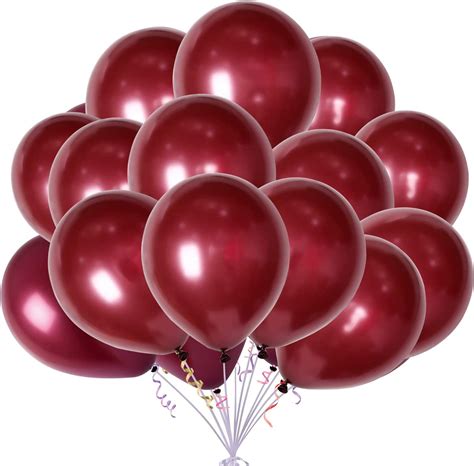100pcs 12 Burgundy Latex Balloons Wine Red Pearl Balloons Decorations