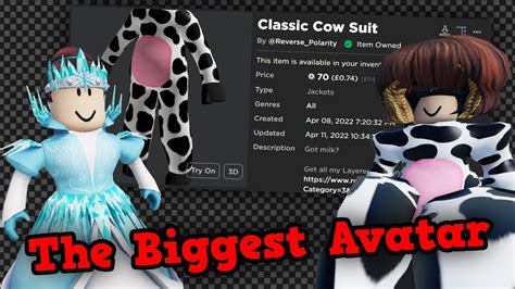 How To Make The Biggest Roblox Avatar Youtube