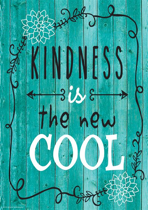 Kindness Is The New Cool Positive Poster Birthday Quotes For Teacher