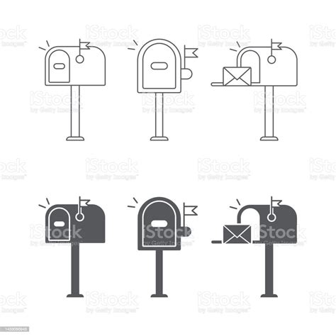 Mailbox Icon Set Vector Design Stock Illustration Download Image Now