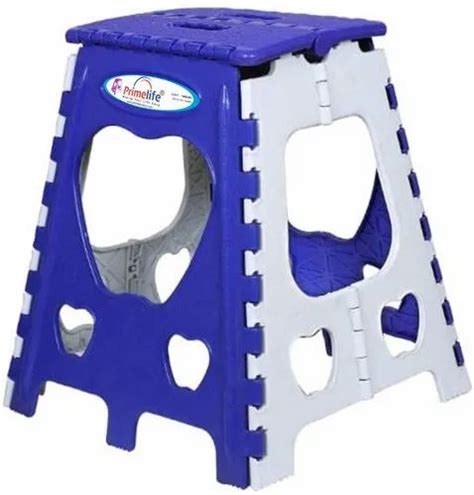 Pp Blue And White Primelife 18 Inches Super Strong Folding Step Stool