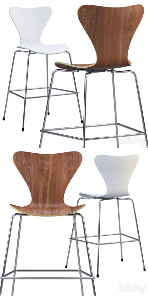 Desire Fx 3d Models Fritz Hansen Series 7 Counter Stool 3d Model