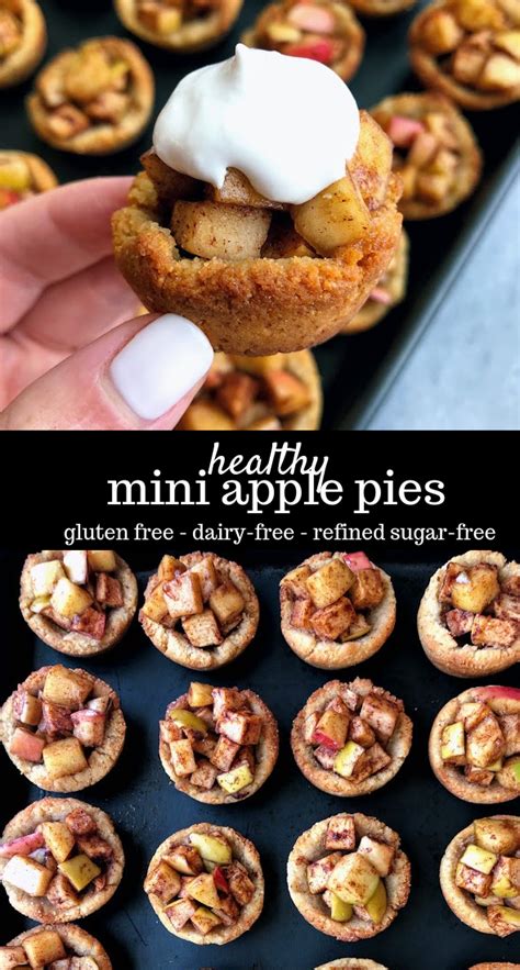 Healthy Mini Apple Pies Erin Lives Whole Recipe Healthy Dessert Recipes Apple Recipes