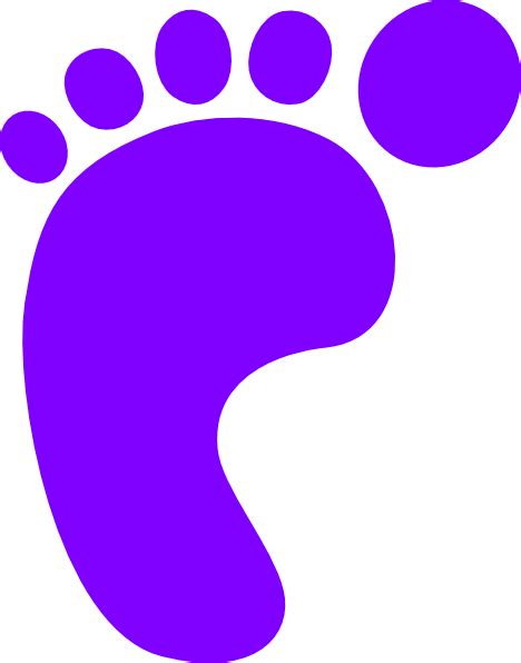 Purple Footprint Clip Art At Vector Clip Art Online