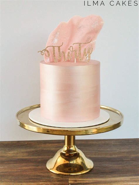 This Cake Was For A Glitz And Glamour Themed Birthday With Rose Gold