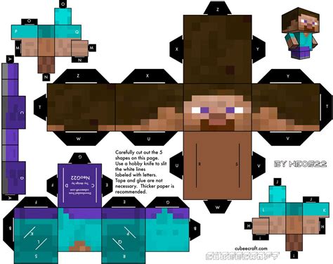 Steve Minecraft De Papel